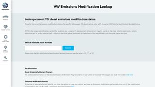 
                            3. VW Emissions Modification Lookup - Vw Recall Portal