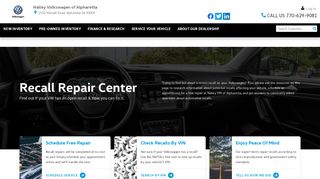 
                            5. VW Recall Repair Center | Atlanta, GA - Nalley Volkswagen - Vw Recall Portal