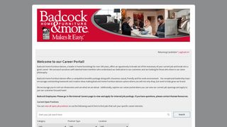 
                            1. W. S. Badcock Corp.Offices | Careers Center | Welcome - Badcock Employee Portal