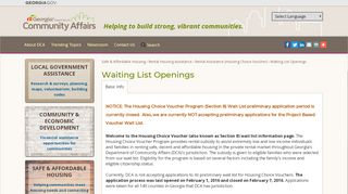 
                            9. Waiting List Openings | Georgia Department of Community ... - Atlanta Housing Authority Applicant Portal Portal