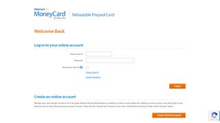 
                            4. Walmart MoneyCard Log In – Access Your Account