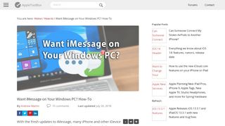 
                            7. Want iMessage on Your Windows PC? How-To - AppleToolBox - Imessage Web Portal