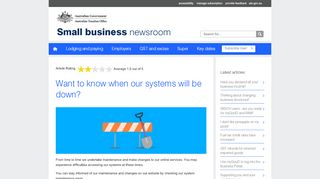 
                            3. Want to know when our systems will be down? | Australian ... - Ato - Ato Business Portal Down