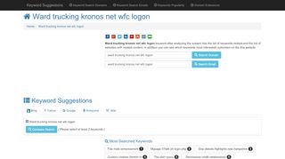 
™ "Ward trucking kronos net wfc logon" Keyword Found ...
