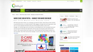 Warid Ecare Sign In Portal - Manage your Warid Sim Online - Warid Ecare Portal Page