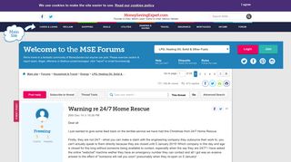 
Warning re 24/7 Home Rescue - MoneySavingExpert.com Forums  
