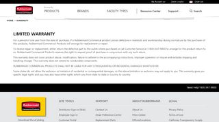 Warranty | Rubbermaid Commercial Products - Tupperware Warranty Portal