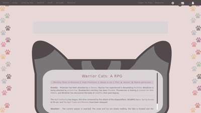 Warrior Cats A RPG -> Arcade