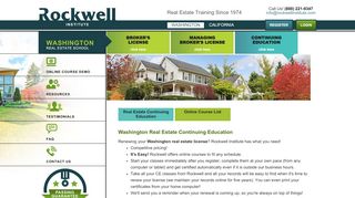 
                            6. Washington Real Estate Continuing Education - Rockwell