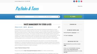 
                            5. Waste Management Pay Stubs & W2s | Paystubs & Taxes - Paperless Employee Wm Portal