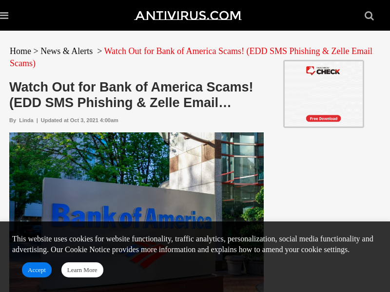 
                            6. Watch Out for Bank of America Scams! (EDD SMS Phishing ...