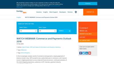 WATCH WEBINAR: Commerce and Payments Outlook 2018  First …