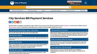 
                            5. Water Services City Services Bill Payment Services - City Of Phoenix Water Bill Portal
