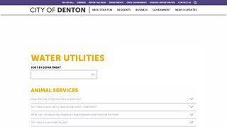 
                            3. Water Utilities | City of Denton - City Of Denton Utilities Portal