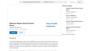 
                            8. Waterloo Region District School Board | LinkedIn - Wrdsb Staff Login