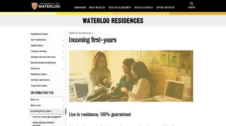 
                            7. Waterloo Residences | University of ... - University of Waterloo - Uwaterloo Residence Portal