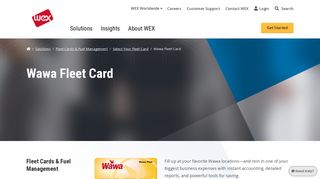 
                            6. Wawa Fleet Card | Fleet Cards & Fuel Management ... - WEX Inc. - Wawa Fleet Portal