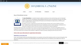 
                            5. Way of Shambhala Courses - Shambhala Online - Shambhala Online Portal
