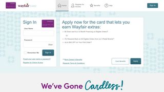 
                            5. Wayfair Credit Card Program - Manage your account - Comenity - Joss And Main Credit Card Portal