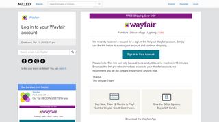 
                            6. Wayfair: Log in to your Wayfair account | Milled - Wayfair Uk Login