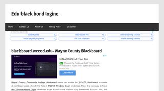 
Wayne County Community ... - WCCCD Blackboard Login  
