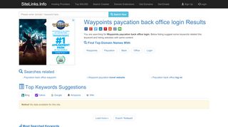 
                            7. Waypoints paycation back office login Results For Websites ... - Paycation Back Office Portal