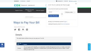 
                            2. Ways to Pay Your Bill - Cox