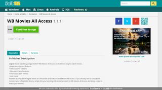 
                            8. WB Movies All Access 1.1.1 Free Download - Wb Movies All Access Portal