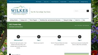 
                            7. WCC Prowler Help – Wilkes Community College - Wilkes Email Sign In