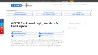 
WCCCD Blackboard Login, WebGate & Email Sign In ...  
