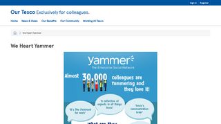 
                            2. We Heart Yammer - Our Tesco - Tesco Yammer Login