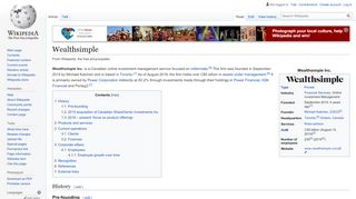 Wealthsimple - Wikipedia - Canadian Shareowner Portal