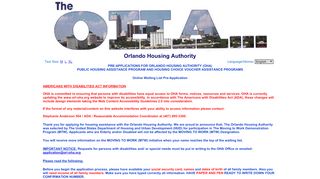 
                            3. Web App - Orlando Housing Authority - Orlando Housing Authority Applicant Portal