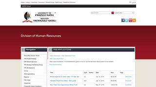 
                            5. Web Applications - Human Resources - UKZN - Ukzn Staff Portal