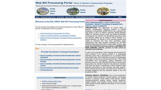 
                            1. Web Bill Processing Portal - Home - Usdl Provider Portal