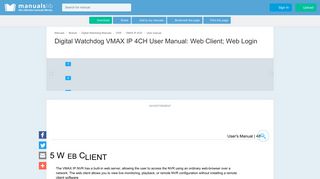 
                            4. Web Client; Web Login - Digital Watchdog VMAX IP 4CH User ... - Vmax Web Viewer Portal