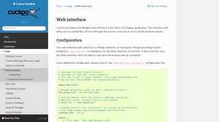 
                            3. Web interface — Cuckoo Sandbox v2.0.6 Book - Cuckoo Login