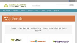 
Web Portals - Northeast Georgia Physicians Group

