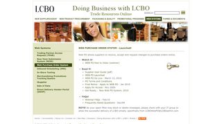 
                            2. Web Purchase Order System - Doing Business with LCBO - Lcbo Web Portal