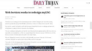 
Web Services works to redesign myUSC | Daily Trojan
