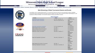 Web Streaming of State Tournament Games and Events - mshsl