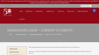 
                            2. WebAdvisor Login - Current Students - County College of Morris - Ccm Webadvisor Portal