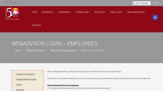 
                            3. WebAdvisor Login - Employees - County College of Morris - Ccm Webadvisor Portal