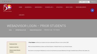 
                            4. WebAdvisor Login - Prior Students - County College of Morris - Ccm Webadvisor Portal