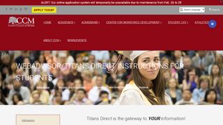 
                            6. WebAdvisor/Titans Direct Instructions for Students - County ... - Ccm Webadvisor Portal