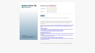 
                            1. WebDirect - Login - Bank Of The West Web Direct Portal