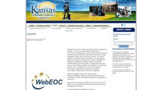 
                            4. WebEOC - Kansas Adjutant General's Department - Webeoc 8.0 Portal