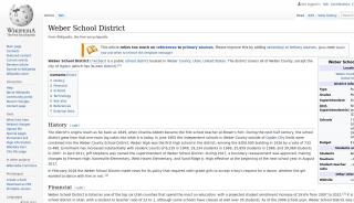 
                            3. Weber School District - Wikipedia - Weber School District Portal