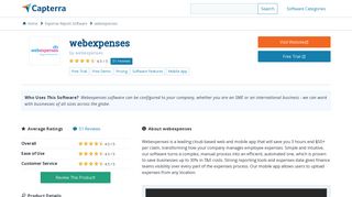 
                            8. Webexpenses Reviews and Pricing - 2020 - Capterra - Https Portal Webexpenses Com We