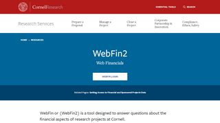 
                            4. WebFin2 | Cornell Research Services - Webfin Login